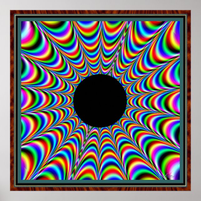 Dancing Black Centre with Colour Emissions Poster (Front)