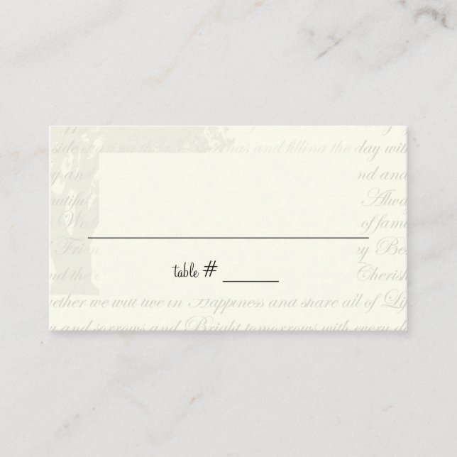 Dancing Blooms Plum Purple Tree Seating Cards (Front)
