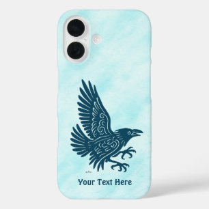 Dancing Blue Raven iPhone 16 Case