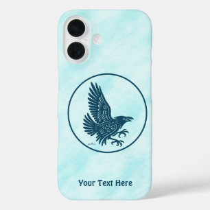 Dancing Blue Raven iPhone 16 Case