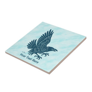Dancing Blue Raven Tile