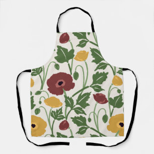 Dancing Botanicals Deep Burgundy Harvest Gold Apron