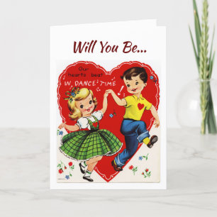 Dancing Boy And Girl Card