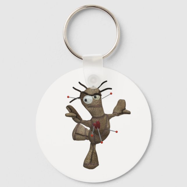 Dancing Brown Voodoo Doll Key Ring (Front)