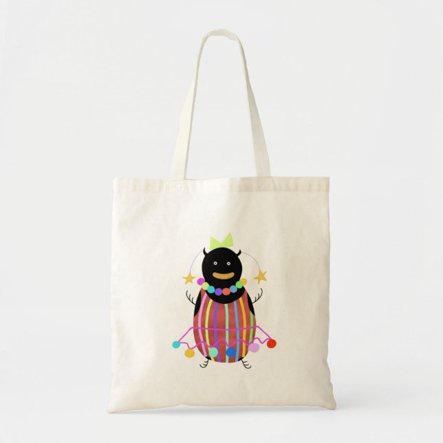 Dancing bug in a skirt  tote bag (Front)