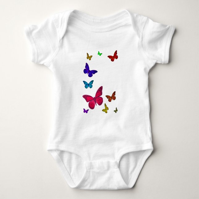 Dancing Butterflies Baby Bodysuit (Front)