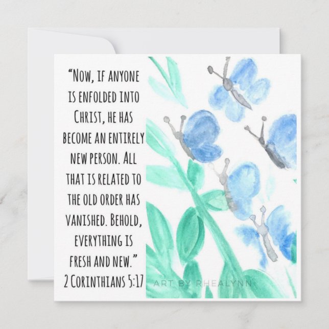 Dancing Butterflies Thank You Card (Front)