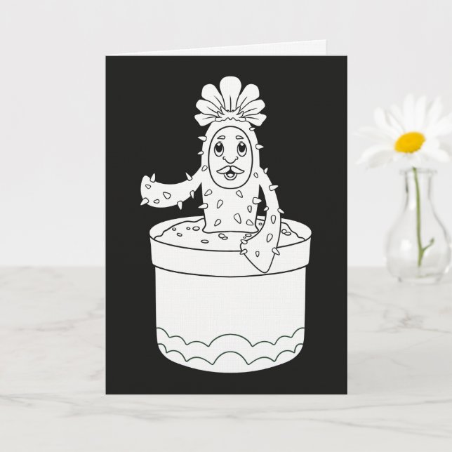 Dancing Cactus Card (Small Plant)