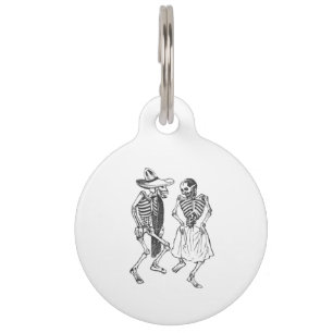 Dancing Calavera Posada Pet Tag