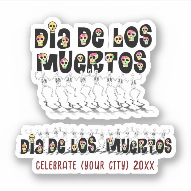 Dancing Calaveras Dia De Los Muertos (Front)