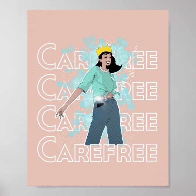 Dancing Carefree Girl  Poster (Front)