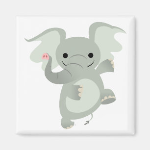 Dancing Cartoon Elephant  Magnet