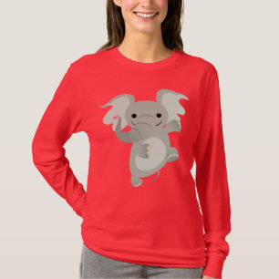 Dancing Cartoon Elephant  Women T-Shirt