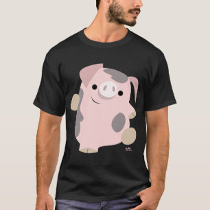 Dancing Cartoon Pig T-Shirt