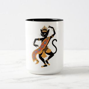 Dancing Cat King Graphic Tea Coffee Mug
