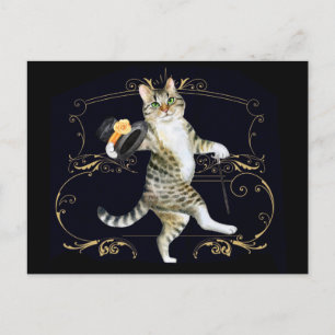 Dancing Cat Postcard