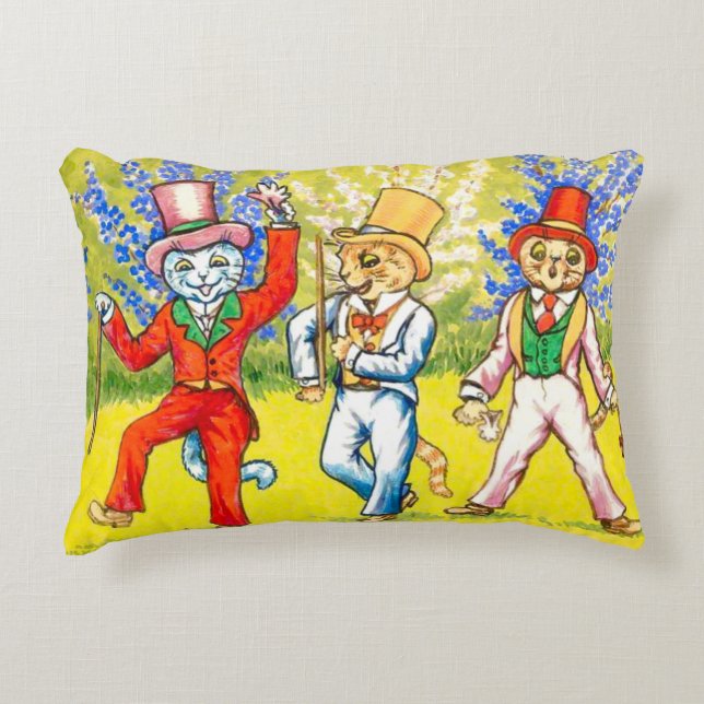 Dancing Cats Accent Pillow (Front)