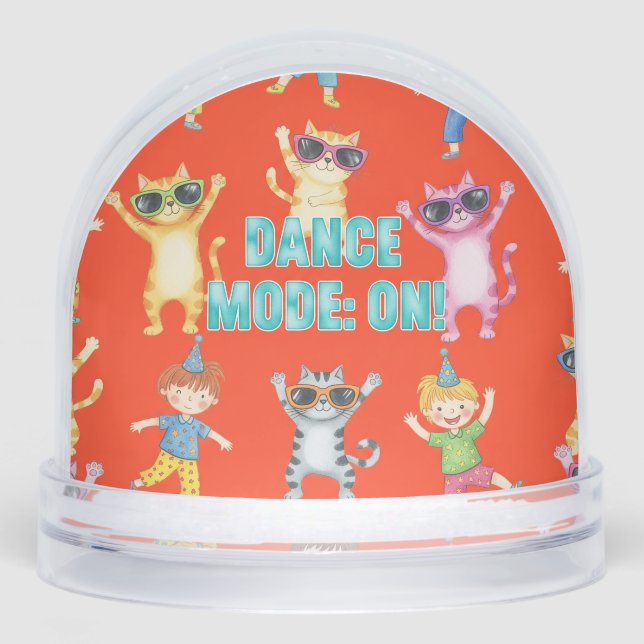  Dancing Cats and Kids, by Natasha Us   Snowglobe (Front)