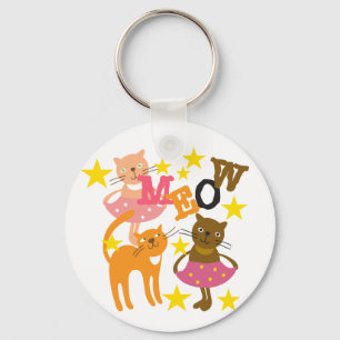 Dancing Cats Keychain