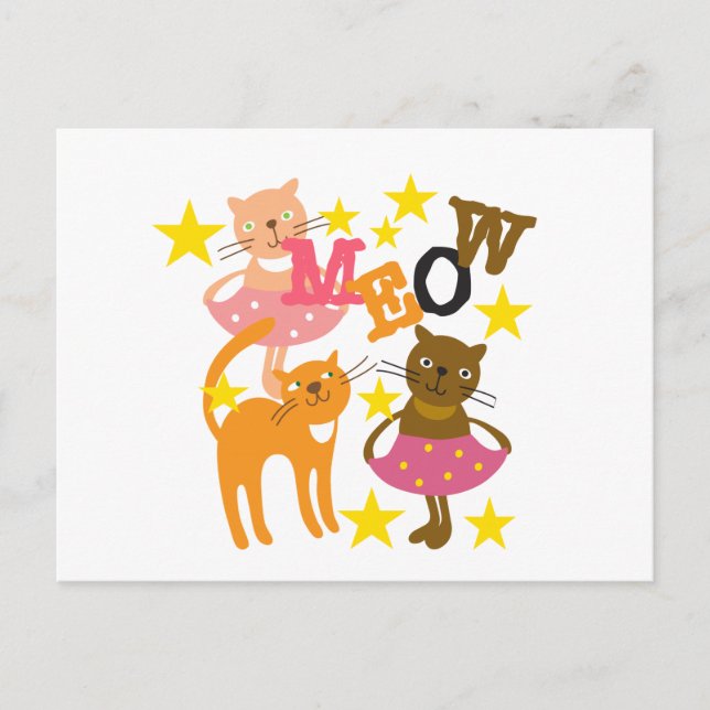 Dancing Cats Postcard (Front)