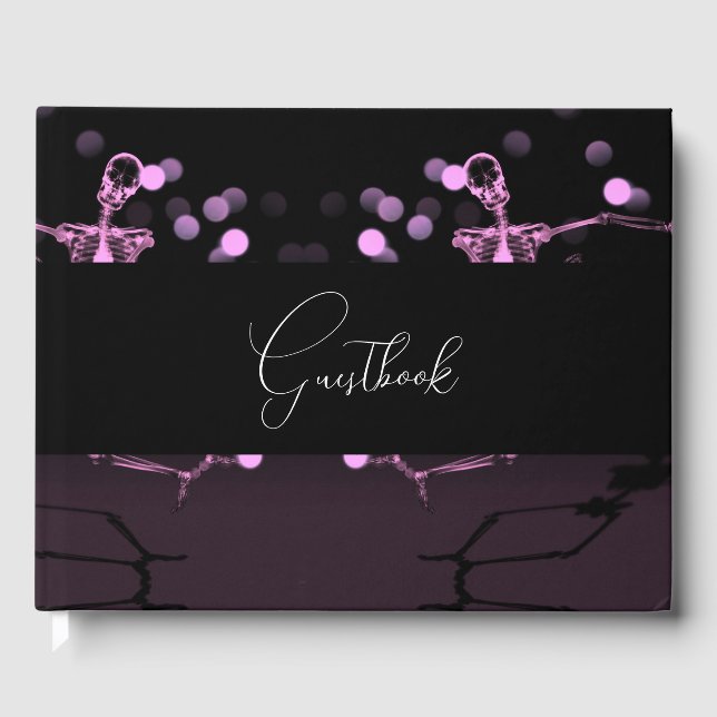 Dancing Celebration X-Ray Skeleton Guest Book (Front)