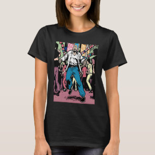 Dancing Champion Dad Retro Pop Dancer Dad T-Shirt