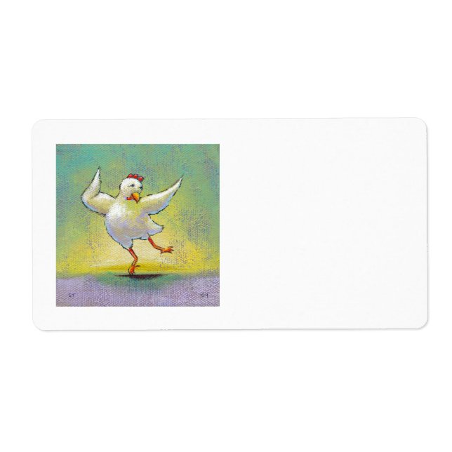 Dancing chicken fun art cute colourful happy dance (Front)