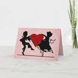 Dancing Children Valentine Holiday Card