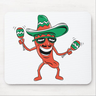 Dancing Chili Pepper Mouse Pad
