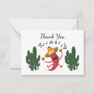 Dancing Chili Thank You Card