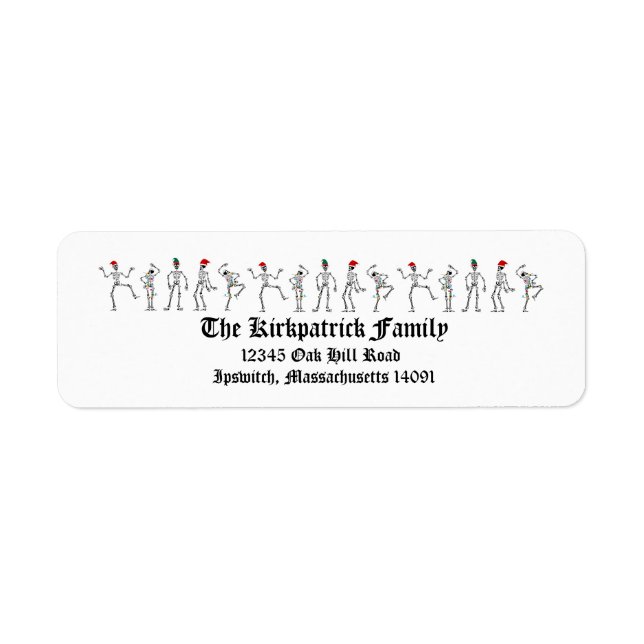 Dancing Christmas Skeletons (Front)