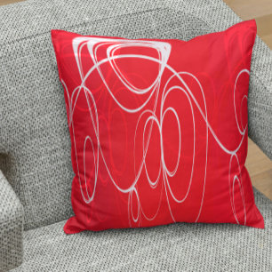 Dancing circles throw pillow