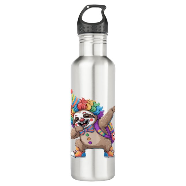 Dancing Clown Dabbing Spooky Halloween sloth Overs 710 Ml Water Bottle (Front)
