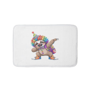 Dancing Clown Dabbing Spooky Halloween sloth Overs Bath Mat