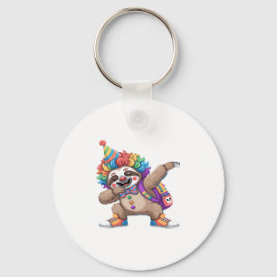 Dancing Clown Dabbing Spooky Halloween sloth Overs Keychain