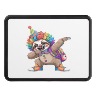 Dancing Clown Dabbing Spooky Halloween sloth Overs Trailer Hitch Cover