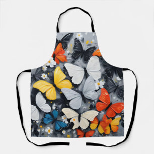 Dancing Colorful Butterfly Acrylic Art, Apron