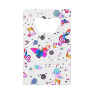 Dancing Colourful Music Credit Card Bottle Opener