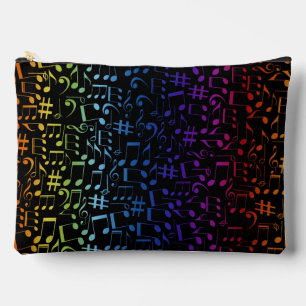 Dancing Colourful Music Notes Musician Music Lover Accessory Pouch