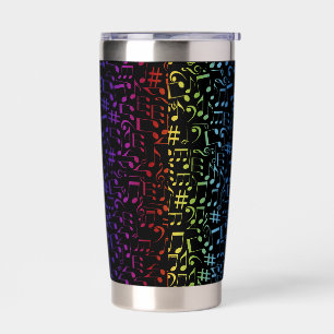 Dancing Colourful Music Notes Musician Music Lover Insulated Tumbler