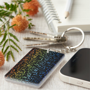 Dancing Colourful Music Notes Musician Music Lover Keychain