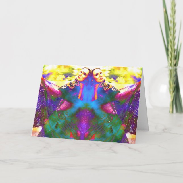 Dancing Colours Greeting Card (Front)