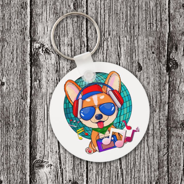 Dancing Corgi Kawaii Cute Keychain (Dancing Corgi Keychain)