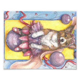 Dancing Corgi Photo Print