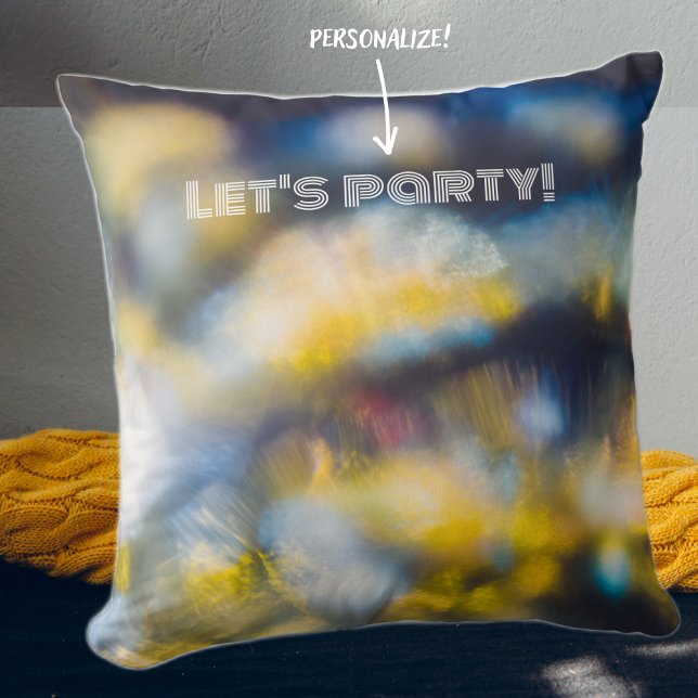 Dancing cosmic lights throw pillow (Creator Uploaded)