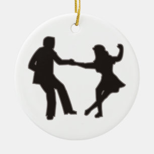Dancing Couple Ceramic Ornament