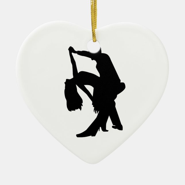 Dancing couple ceramic ornament (Front)