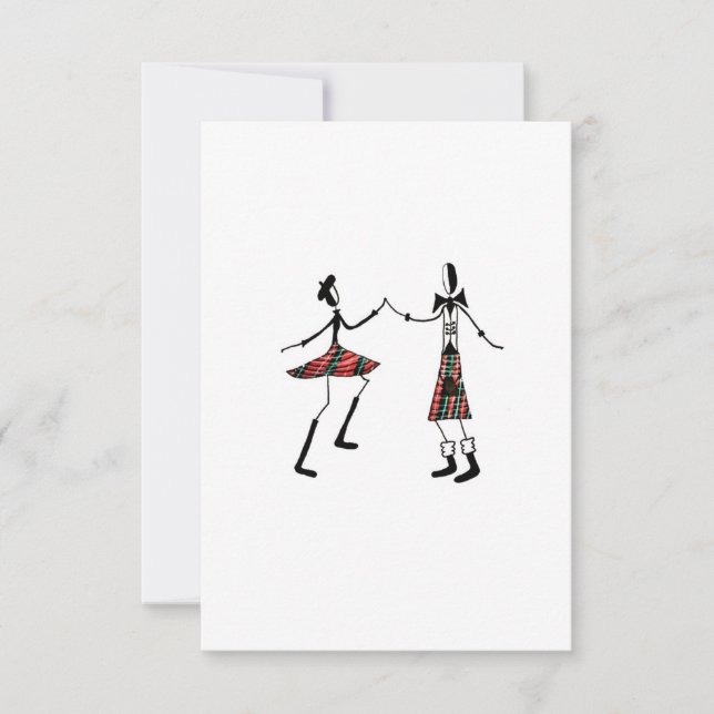 Dancing Couple Flat Card (Front)