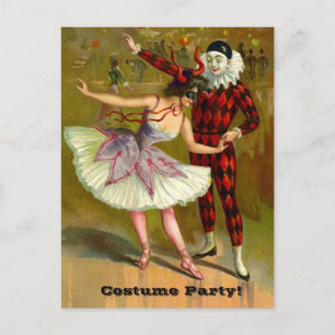 Dancing Couple Halloween Costume Fête Invitation