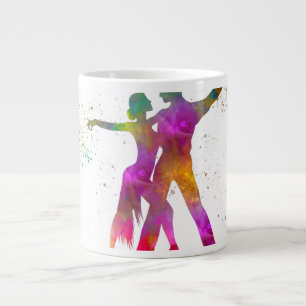 Dancing Couple in Watercolor Large Coffee Mug